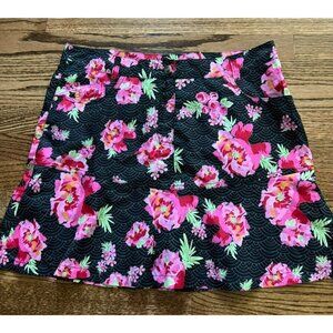 Daily Sports | Black Pink Green Floral Golf Skort‎ Sz 12